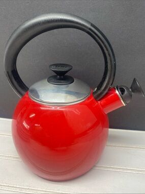 Copco Enamel on Steel Camden Tea Kettle 1-1/2-Quart Red